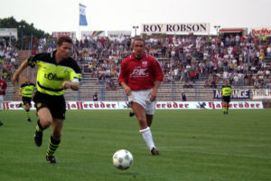 DFB-Pokal 1997/98: SV Warnemünde gegen Borussia Dortmund. Foto: Wolfgang Groß